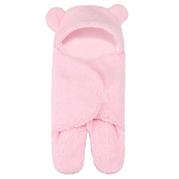 Lamb Plush Sleeping Bag Newborn Baby Swaddling Quilt - Image 7