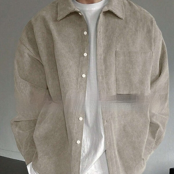 Men's Corduroy Long-sleeved Casual Shirt - Image 9