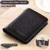 Genuine Leather Anti-theft Swiping Ultra-thin Cheng E Wallet - Image 10