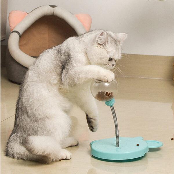 Pet Feeder Cat Toy Pets Leaking Food Ball Self-Playing Tumbler Funny Swing Feeder Puzzle Toys Playing Training Dispenser Bowl - Image 3