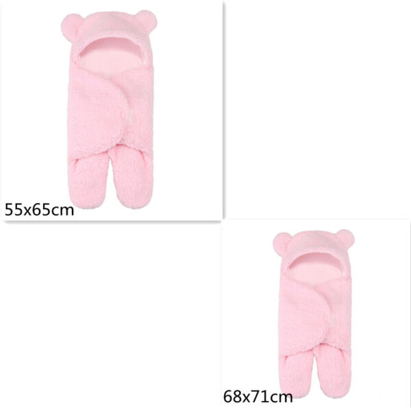 Lamb Plush Sleeping Bag Newborn Baby Swaddling Quilt - Image 6