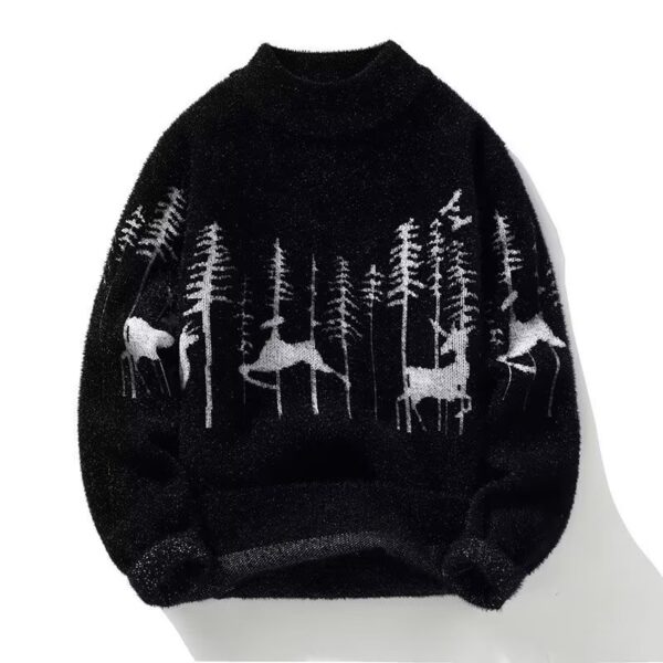 Autumn And Winter Half Turtleneck Sweater Men's Korean Style - Image 3