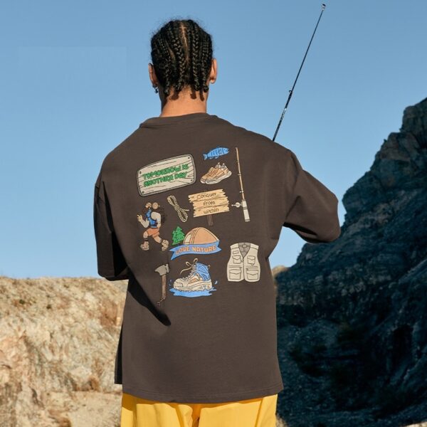 Men's Foam Three-dimensional Printed T-shirt Loose Personality