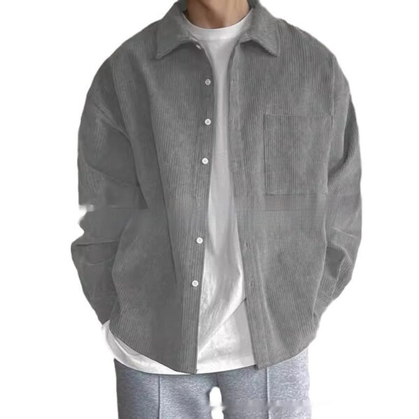 Men's Corduroy Long-sleeved Casual Shirt - Image 8