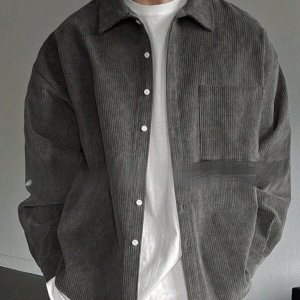 Men's Corduroy Long-sleeved Casual Shirt - Image 3