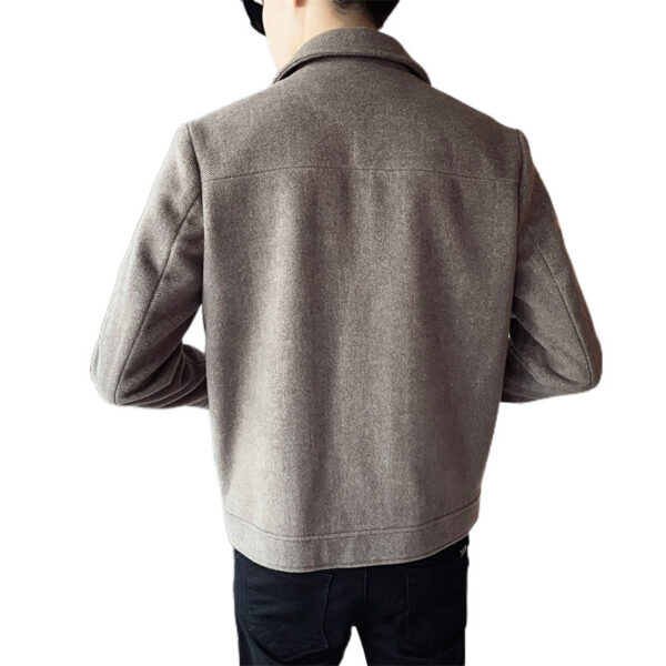Men's Winter New Woolen Lapel Short Coat - Image 7