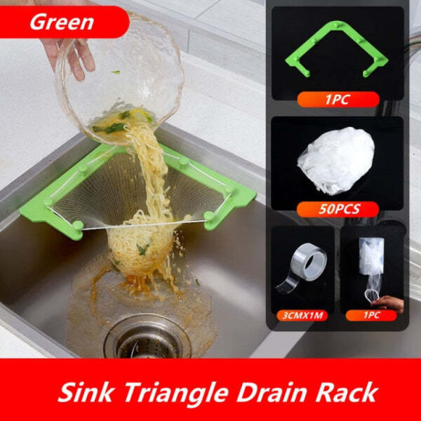 Sink Filter Rack Triangular Drain Basket - Image 10