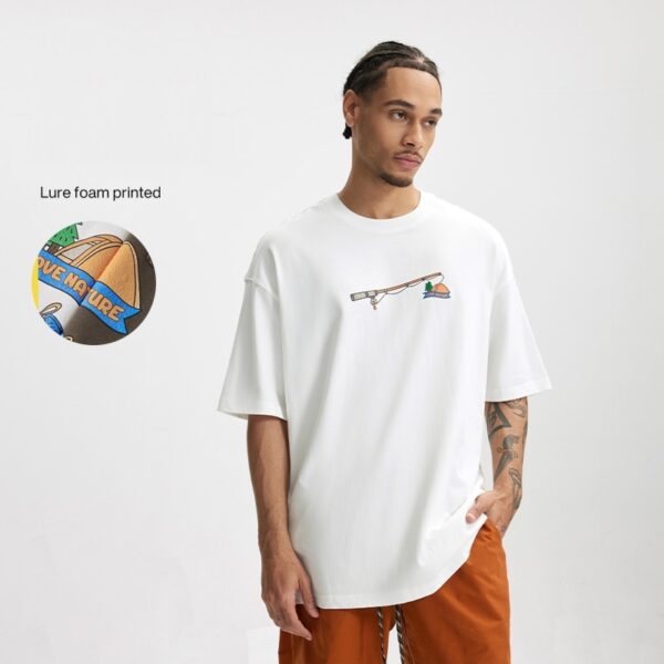 Men's Foam Three-dimensional Printed T-shirt Loose Personality - Image 3