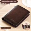 Genuine Leather Anti-theft Swiping Ultra-thin Cheng E Wallet - Image 9