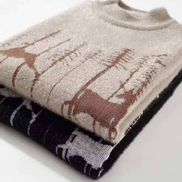 Autumn And Winter Half Turtleneck Sweater Men's Korean Style - Image 2