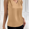Women's Fashionable Simple Silk High Elastic Solid Color Vest - Image 3