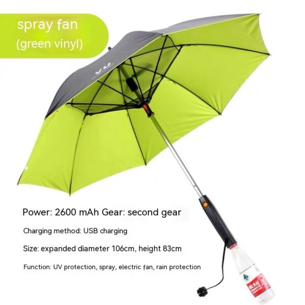 Cooling Spray Sun Umbrella With Fan And Sprinkler - Image 9