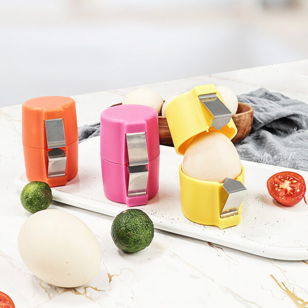 Egg Shell Opener For Hard Boiled Eggs Egg Peeler Tool Handheld Egg Topper Cutter Tool Easy Egg Cracker Tool Egg Slicer For Raw And Hard Boiled Eggs Kitchen Gadgets For Cooking And Baking - Image 2