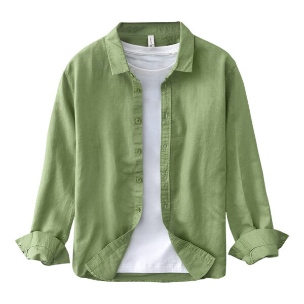 Spring And Summer Cotton Linen Long Sleeve Blouse Boys Niche - Image 6