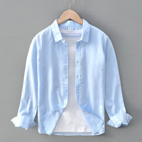 Spring And Summer Cotton Linen Long Sleeve Blouse Boys Niche - Image 5