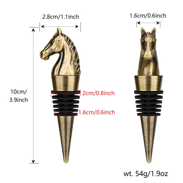 Luxury Horse Head Wine Bottle Stopper Animal-shaped Wine Stopper For Preserving Red Wine, A Kitchen Storage Gift, A Birthday Gift For Universal Wine Preservation Supplies. - Image 10