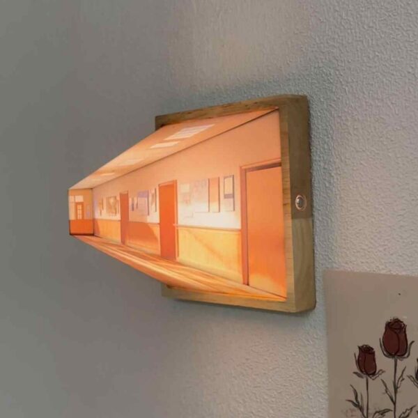 3D Illusion Night Light Gallery Bedside Picture Style Creative Modern Simulate Sunshine Drawing Night Light Gift - Image 2