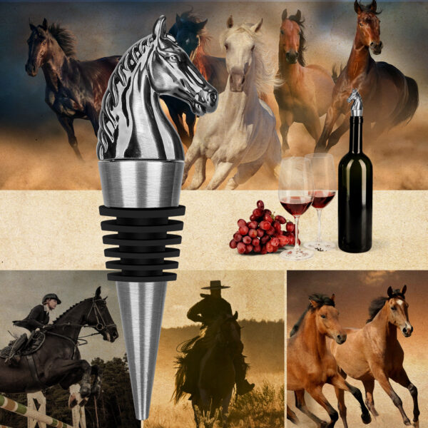 Luxury Horse Head Wine Bottle Stopper Animal-shaped Wine Stopper For Preserving Red Wine, A Kitchen Storage Gift, A Birthday Gift For Universal Wine Preservation Supplies. - Image 6