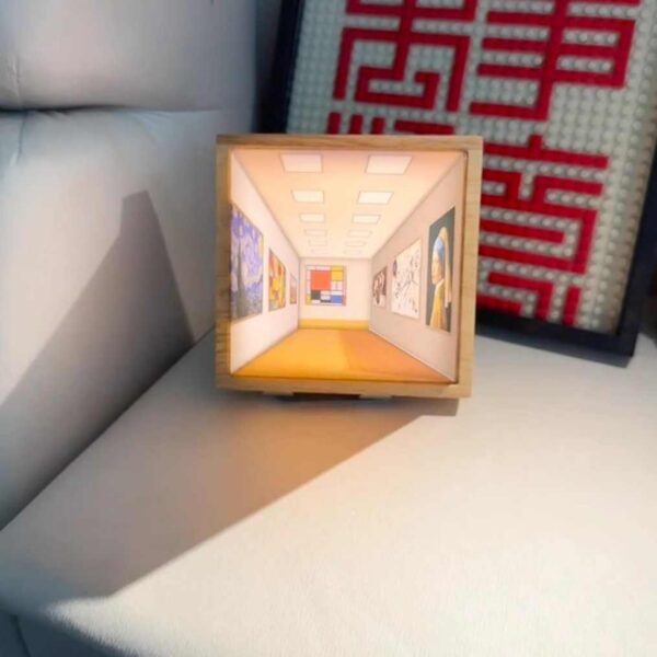 3D Illusion Night Light Gallery Bedside Picture Style Creative Modern Simulate Sunshine Drawing Night Light Gift - Image 6