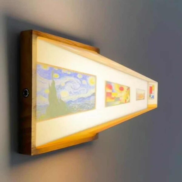 3D Illusion Night Light Gallery Bedside Picture Style Creative Modern Simulate Sunshine Drawing Night Light Gift - Image 3