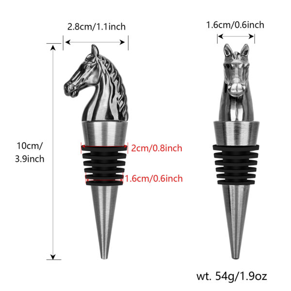 Luxury Horse Head Wine Bottle Stopper Animal-shaped Wine Stopper For Preserving Red Wine, A Kitchen Storage Gift, A Birthday Gift For Universal Wine Preservation Supplies. - Image 7