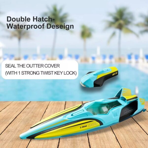 4DRC S1 RC Boat Remote Control Boat For Children And Adults 20 ,MPH Racing Boat 2.4GHz, Gift For Children And Adults, Banned Platform Temu - Image 4